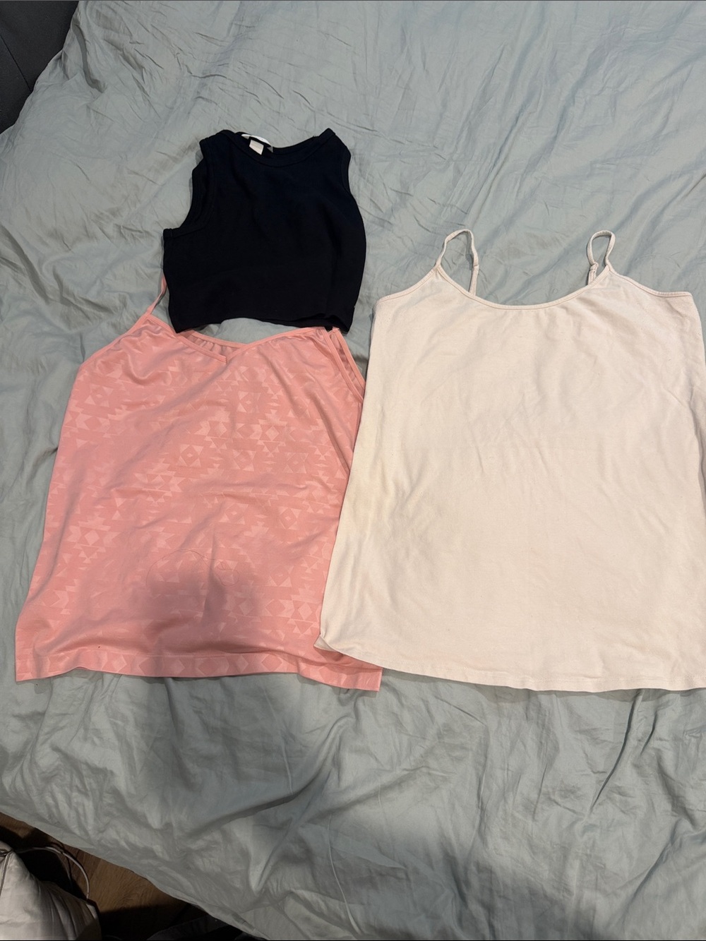 C11 Three-Piece Women’s Camisole Set - Pink, Black & White